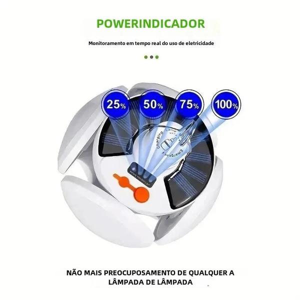 Imagem de Lâmpada Solar Portátil para Camping - Lanterna LED com Luz de Barraca