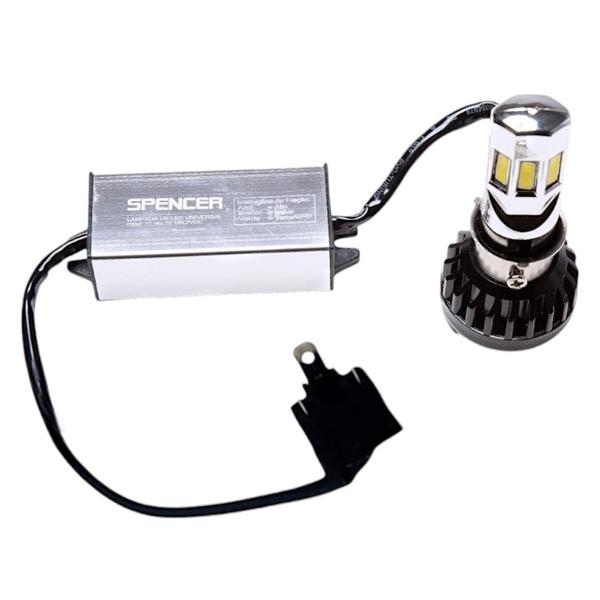 Imagem de Lampada Spencer H4/h6 6 Leds C/ Reator Para Moto 4000 Lumens