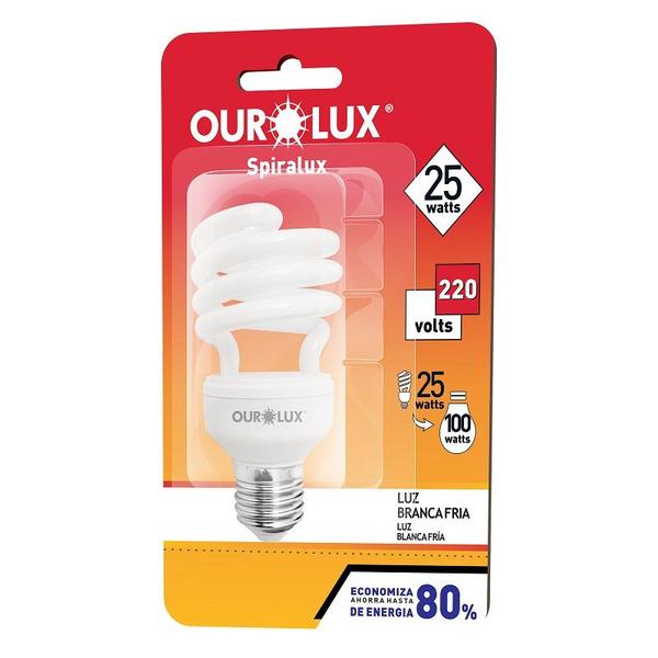 Imagem de Lâmpada Spiralux 25 Watts 220 Volts Branco Frio 6400K - OUROLUX