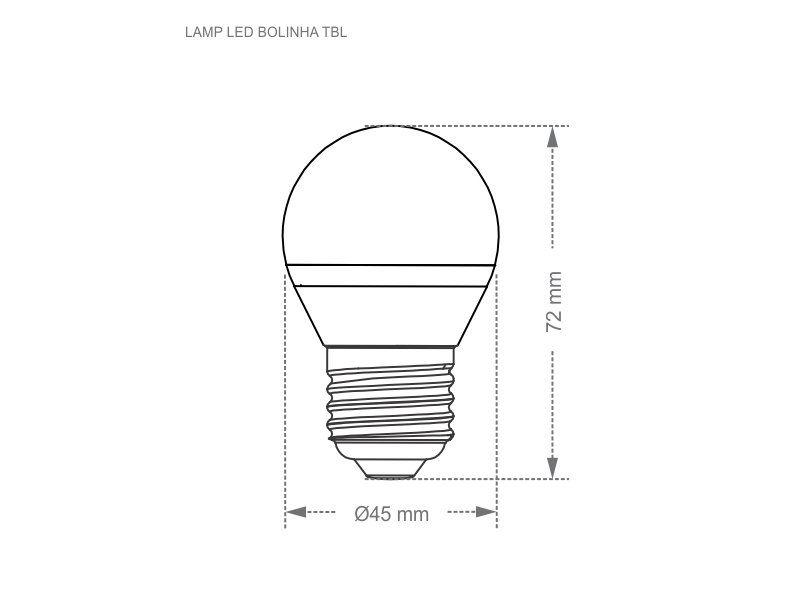 Imagem de Lâmpada Taschibra Led Bolinha 4,8W 2700k