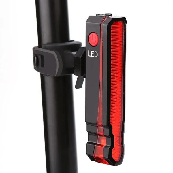 Imagem de Lâmpada Traseira de Bicicleta LED Recarregável - À Prova D'Água e USB