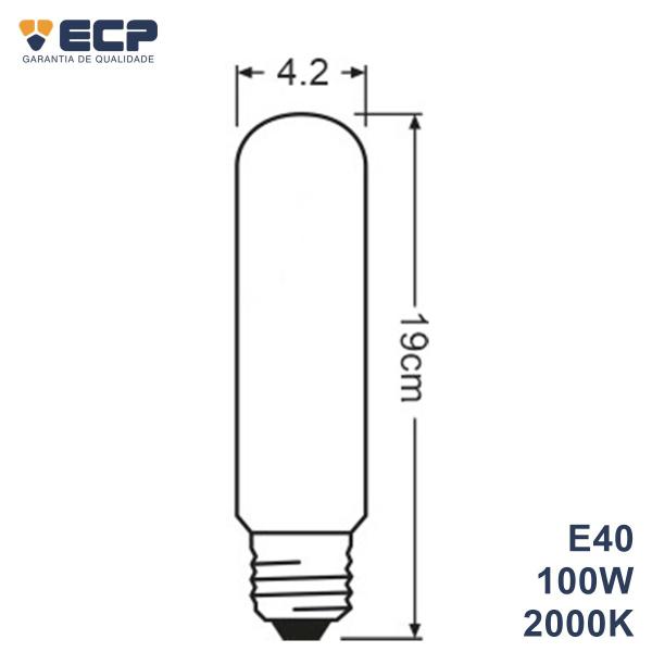 Imagem de Lampada Tubular Descarga Vapor de Sodio 100W E40