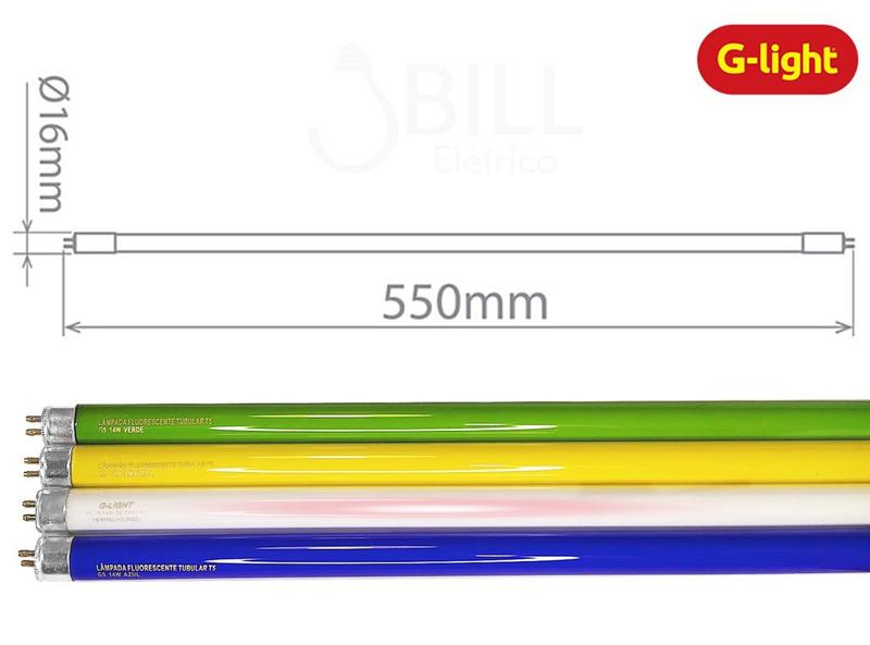 Imagem de Lâmpada Tubular Fluorescente 14w T5 55cm Amarela 55cm G5