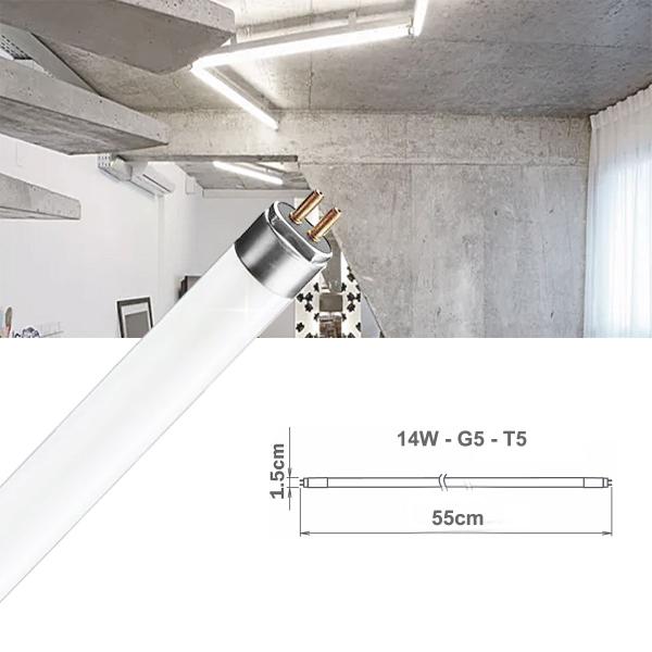 Imagem de Lampada Tubular Fluorescente T5 14w Neutro G5 55cm Ourolux