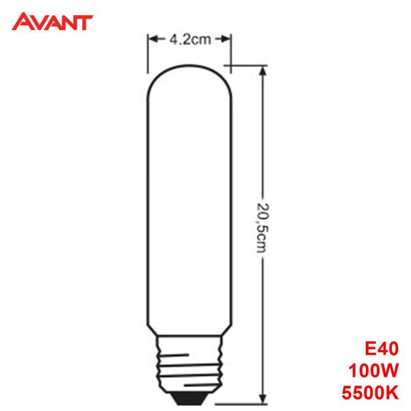 Imagem de Lâmpada Tubular Vapor Metalica 100W 5500K Frio E40