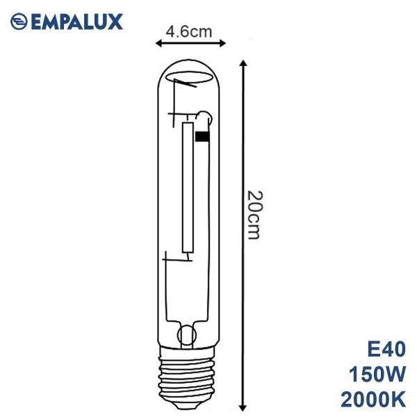 Imagem de Lâmpada Tubular Vapor Sodio 150W 2000K E40