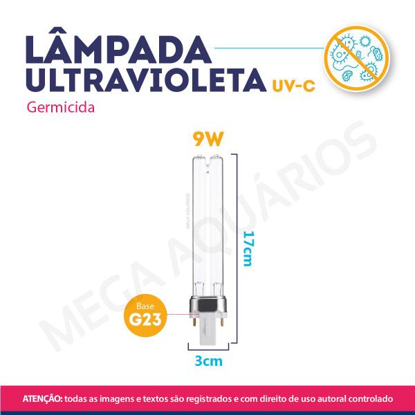 Imagem de Lâmpada UV 9W germicida ultravioleta PL 16,5cm fluorescente