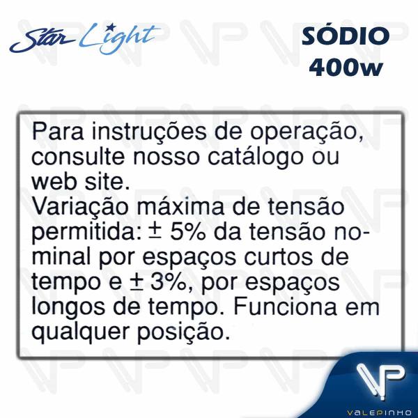 Imagem de Lâmpada vapor de sódio tubular 400w 2000k(branco quente)e40