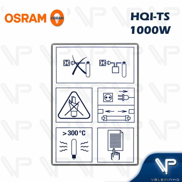 Imagem de LÂMPADA VAPOR METALICO TUBULAR OSRAM 1000W 6100K(BRANCO FRIO)K12s-36 HQI-TS