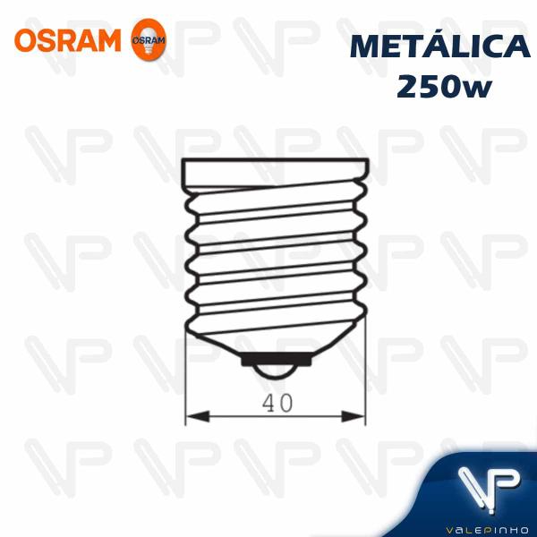 Imagem de Lâmpada vapor metálico tubular osram   250w 5500k(branco frio)e40 hqi-t kit12