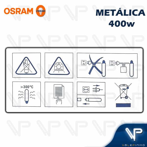 Imagem de Lâmpada vapor metálico tubular osram hqi-t 400w 5500k(branco luz do dia)e40