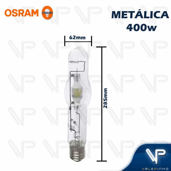 Imagem de Lâmpada vapor metálico tubular osram hqi-t 400w 5500k(branco luz do dia)e40