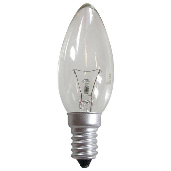 Lâmpada Vela 25w Rosca E-14 Incandescente Clara Abajur 127v - BRASFORT Imagem de Lâmpada Vela 25w Rosca E-14 Incandescente Clara Abajur 127v