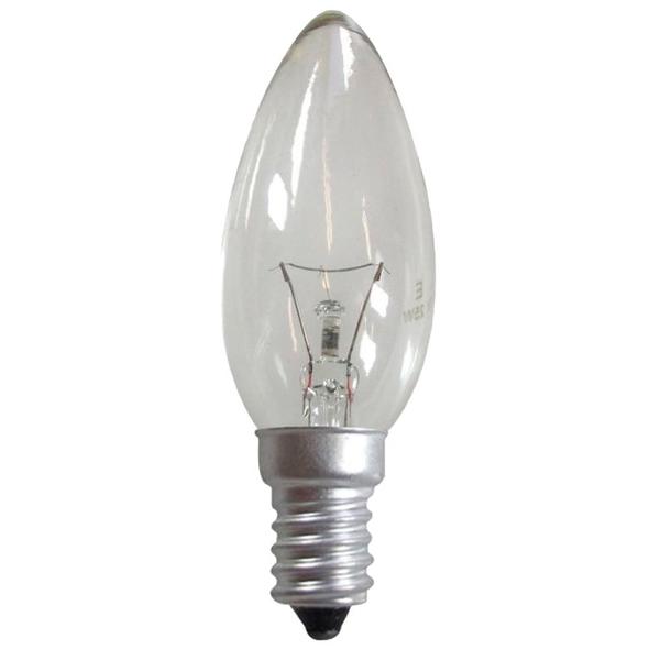 Lâmpada Vela 25w Rosca E-14 Incandescente Clara Abajur 127v - BRASFORT Imagem de Lâmpada Vela 25w Rosca E-14 Incandescente Clara Abajur 127v