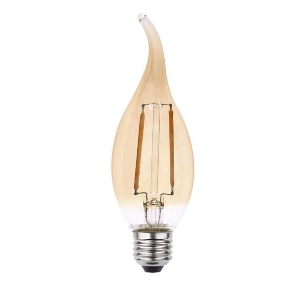 Imagem de Lampada vela chama led 2w 2200k luz amarela bivolt blumenau - lum blumenau