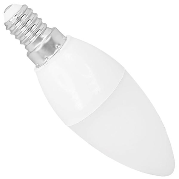 Imagem de Lâmpada Vela Led Lisa 4W Bivolt E14 E Adaptador E27 Frio