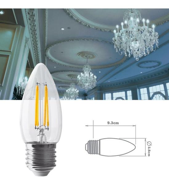 Imagem de Lâmpada Vela Lisa Filamento Led 4W 220V E27 Branco Frio