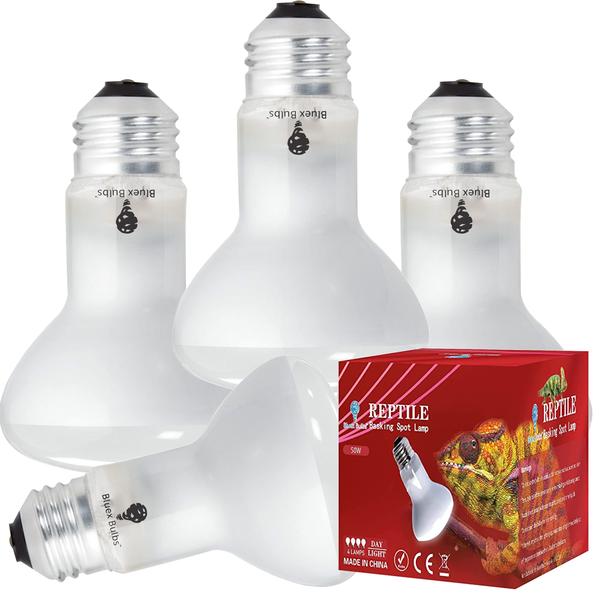 Imagem de Lâmpadas Basking 75W, pacote com 4 lâmpadas para répteis - Bluex Bulbs