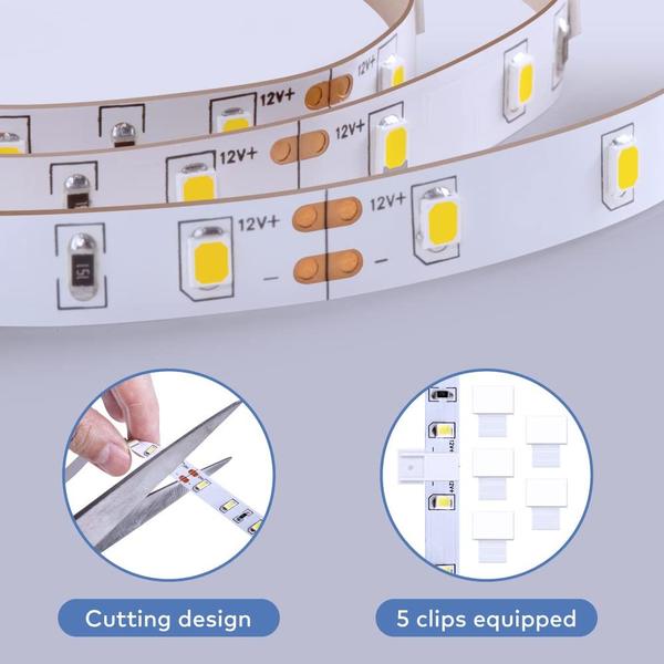 Imagem de Lâmpadas de faixa de LED Govee White 16,4 pés 6500 K reguláveis 300 LEDs