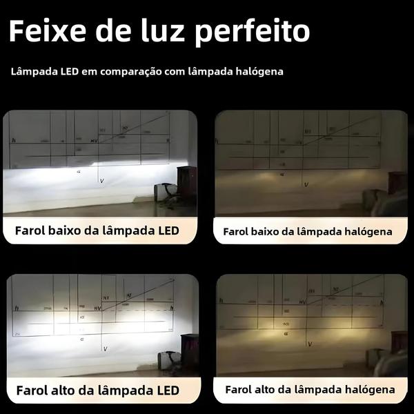 Imagem de Lâmpadas de Farol de Carro LED Canbus 6000K 300W - H4, H7, H8, H9, H11, 9005, 9006 e Neblina