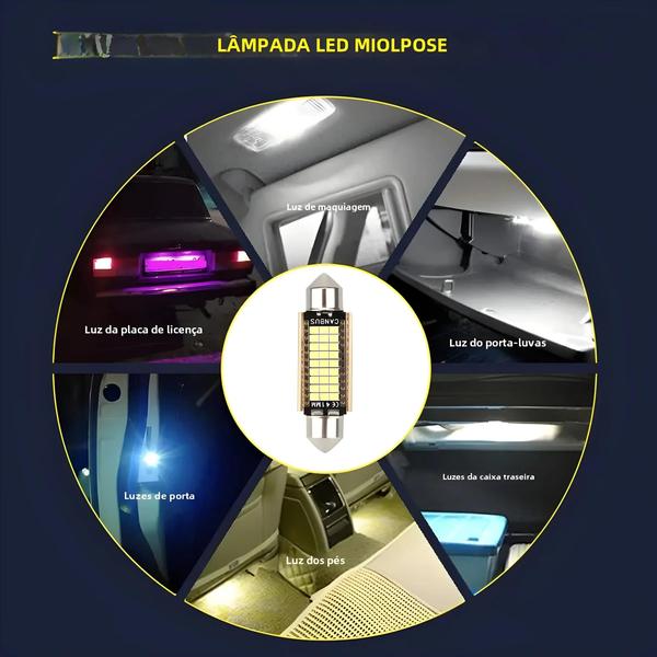 Imagem de Lâmpadas LED C5W para Carro (4 Peças) - Estilo Dourado, Alumínio Anodizado (31mm, 36mm, 39mm, 41mm)