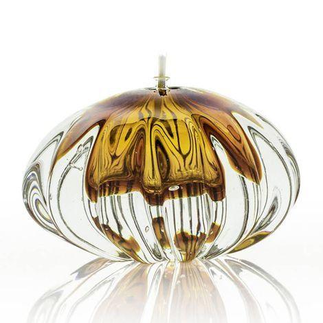 Lamparina Cristal Murano Âmbar Cristais São Marcos Imagem de Lamparina Cristal Murano Âmbar Cristais São Marcos