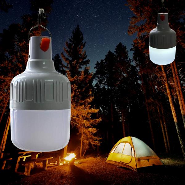 Imagem de Lampião Camping Lâmpada Led Pesca Barraca Lanterna Emergência 150W Recarregável Branco Frio