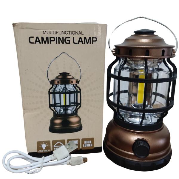 Imagem de Lampião De LED Recarregável Bivolt Camping Pescaria Barraca