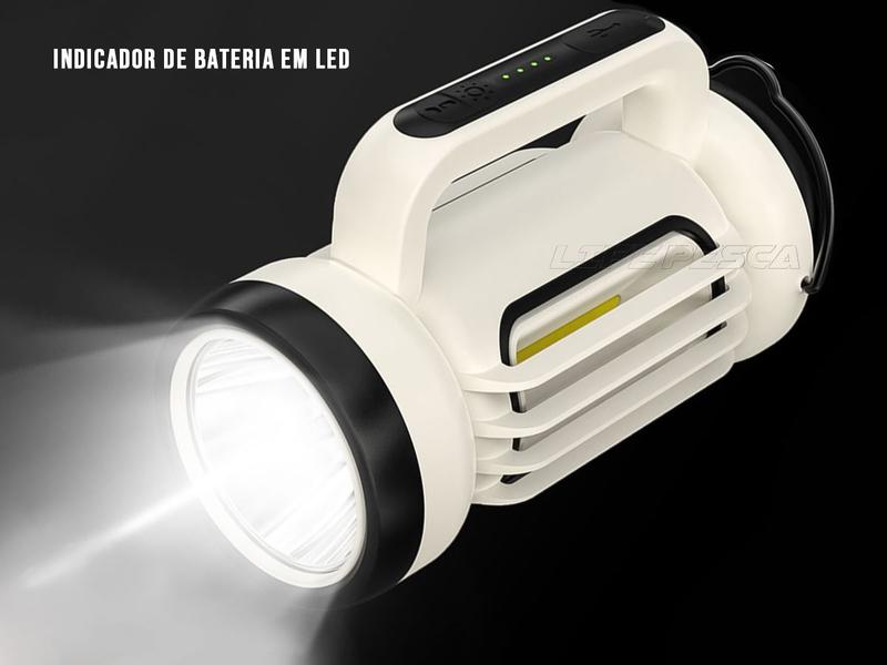 Imagem de Lampião e Lanterna 200w Led Recarregável Albatroz Fishing - LYD-003