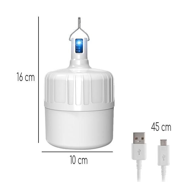 Imagem de Lampião Recarregavel Led Luminaria Externa Interna Led Usb