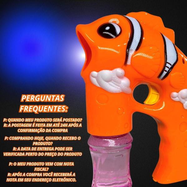 Imagem de Lança Bolhas de Peixinho - Luz e Som - Brinquedo Infantil