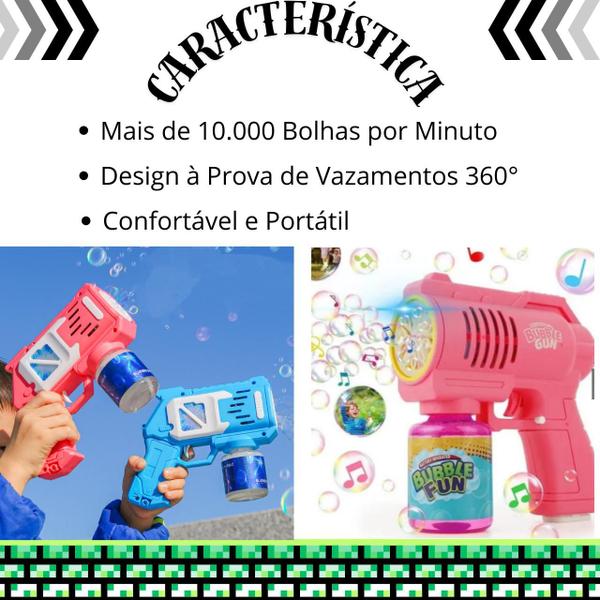 Imagem de Lança Bolhas De Sabão Água Brinquedo de bolha Bolinhas Automático 50ml