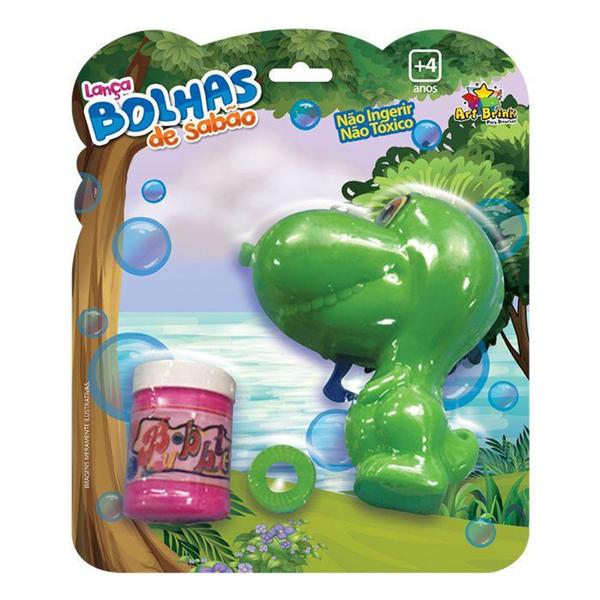 Imagem de Lança Bolhas De Sabão Brinquedo De Crianças Dinossauro - ART BRINK