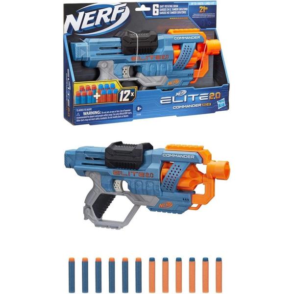 Imagem de Lança Dardos Nerf Elite 2.0 Comander C/ 12 Dardos  Hasbro 