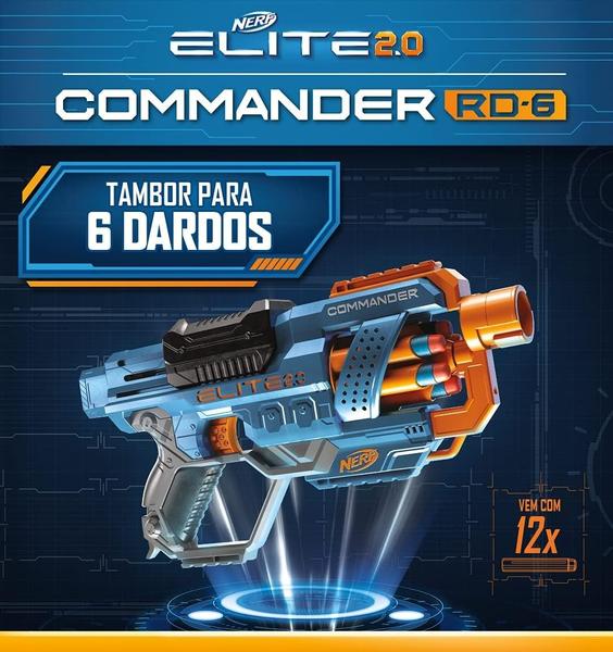 Imagem de Lança Dardos Nerf Elite 2.0 Commander RD-6, Tambor Giratório Para 6 Dardos - E9486 - Hasbro