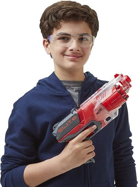 Imagem de Lança Dardos Nerf Elite Disruptor Translucida Com Tambor Giratório - Vemelho - Hasbro