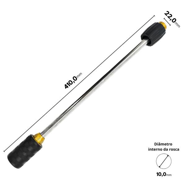 Imagem de Lança Tubeira Inox sem Bico 330mm M22 D15 Compatível com Lavajato WAP L1600/10