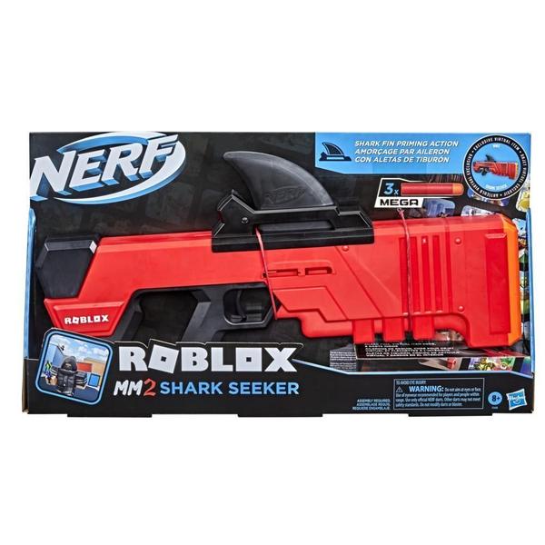 Lançador Dardos Nerf Roblox Mm2 Shark Seeker Lançador Hasbro Imagem de Lançador Dardos Nerf Roblox Mm2 Shark Seeker Lançador Hasbro