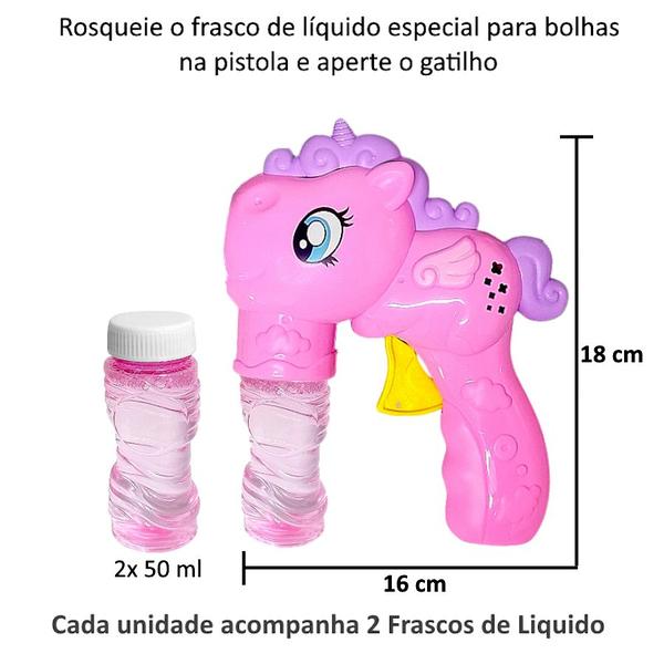 Imagem de Lançador de Bolhas de Sabão Automático Infantil Unicórnio