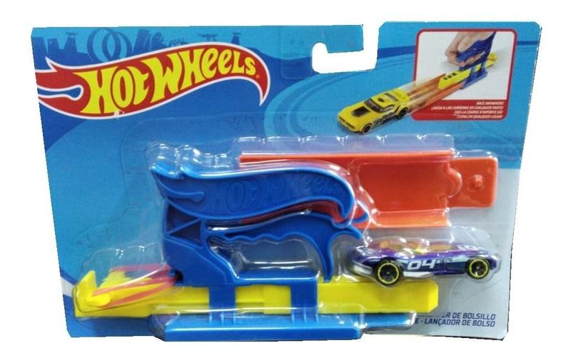 Imagem de Lançador De Bolso Hotwheels Azul Para Carrinho Fth84