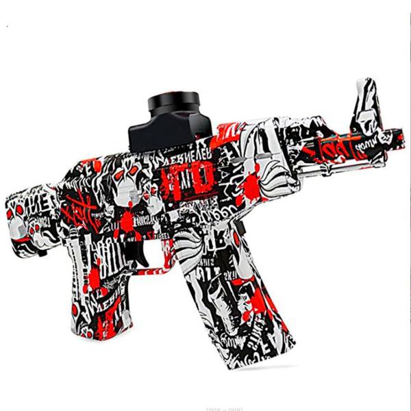 Lançador de Brinquedo Automático com Bolinhas de Gel e Óculos - King Imagem de Lançador de Brinquedo Automático com Bolinhas de Gel e Óculos