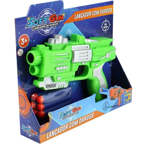 Lançador de Dardo Soft Gun Brinquedo Infantil Bbr Toys Presente Menino Imagem de Lançador de Dardo Soft Gun Brinquedo Infantil Bbr Toys Presente Menino