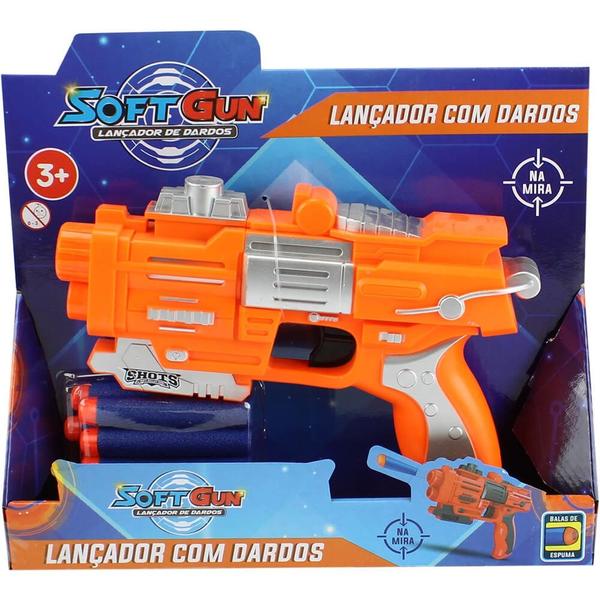 Lançador de Dardo Soft Gun Brinquedo Infantil Bbr Toys Presente Menino Imagem de Lançador de Dardo Soft Gun Brinquedo Infantil Bbr Toys Presente Menino