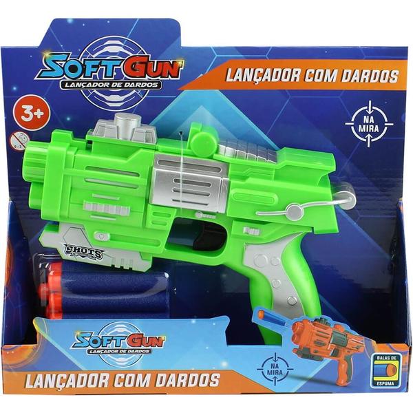 Lançador de Dardo Soft Gun Brinquedo Infantil Bbr Toys Presente Menino Imagem de Lançador de Dardo Soft Gun Brinquedo Infantil Bbr Toys Presente Menino