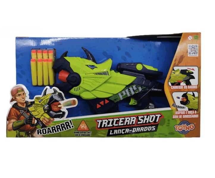 Lançador de Dardos com Som Triceratops Shot Toyng Imagem de Lançador de Dardos com Som Triceratops Shot Toyng