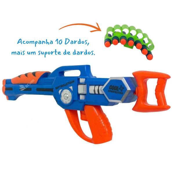 Imagem de Lançador de Dardos Max Attack Com 10 Dardos Pica-Pau Brinquedo Crianças +7 Anos