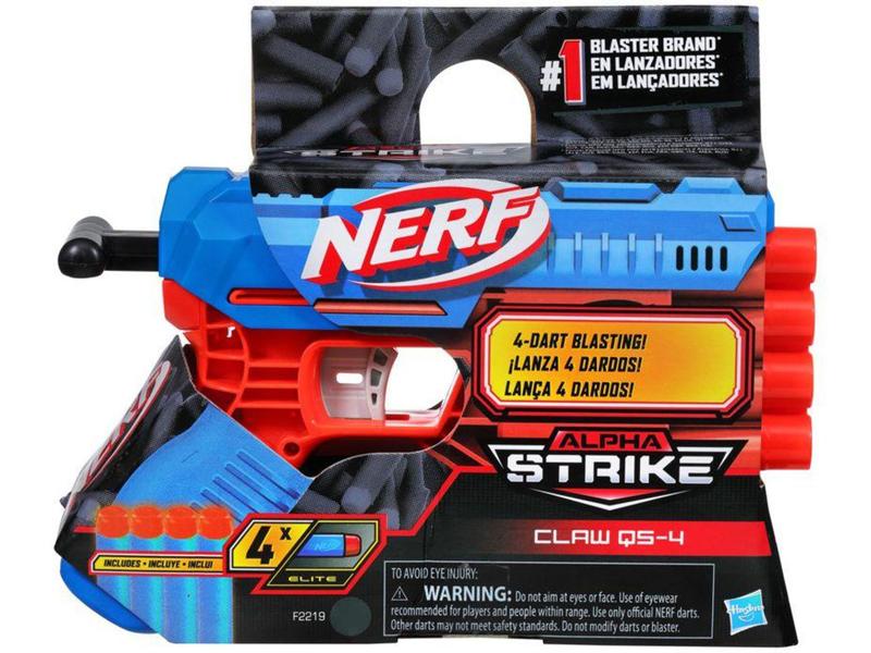 Imagem de Lançador de Dardos Nerf Alpha Strike Claw QS-4 - Hasbro 5 Peças