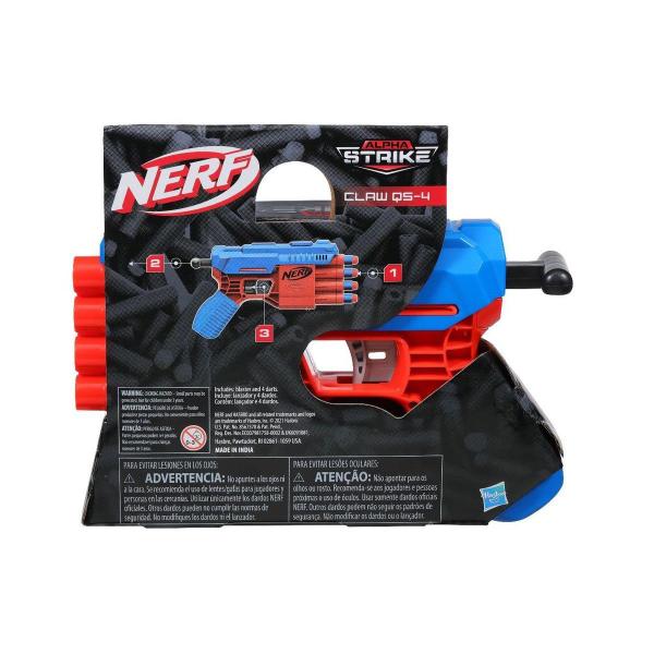 Lançador de Dardos Nerf Alpha Strike Claw QS-4 Hasbro Imagem de Lançador de Dardos Nerf Alpha Strike Claw QS-4 Hasbro