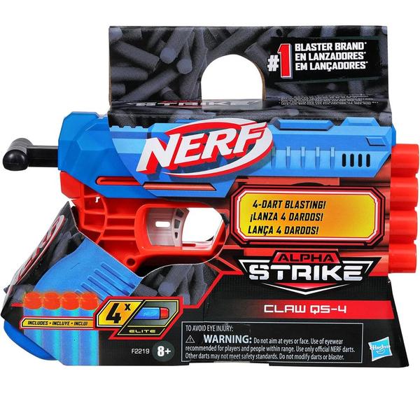 Lançador de Dardos Nerf Alpha Strike Claw QS-4 Hasbro Imagem de Lançador de Dardos Nerf Alpha Strike Claw QS-4 Hasbro