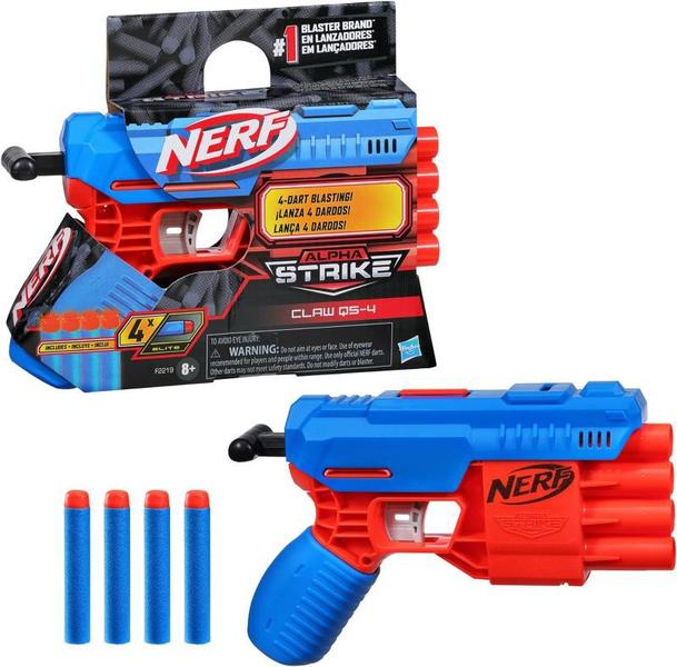 Lançador de Dardos Nerf Alpha Strike Fang Claw QS-4 Hasbro Imagem de Lançador de Dardos Nerf Alpha Strike Fang Claw QS-4 Hasbro